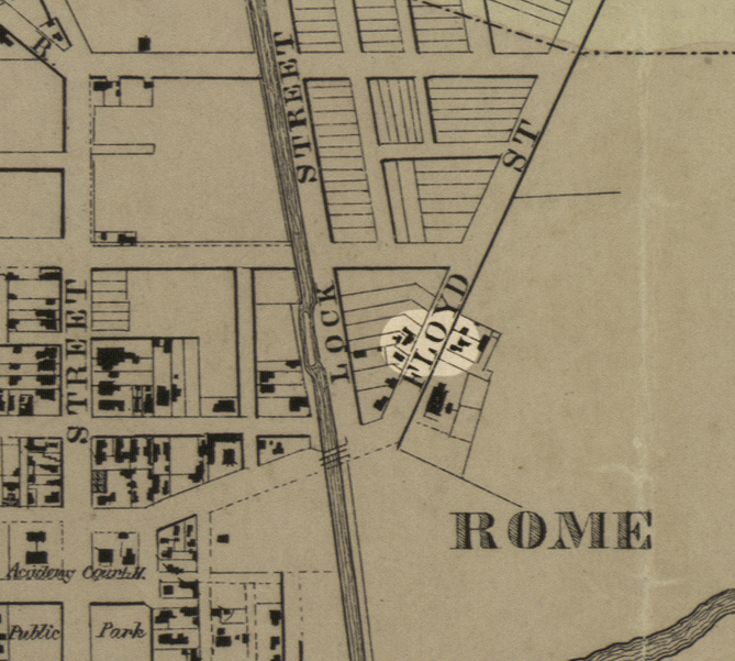 1853 Oneida County Map Rom-1 Excerpt